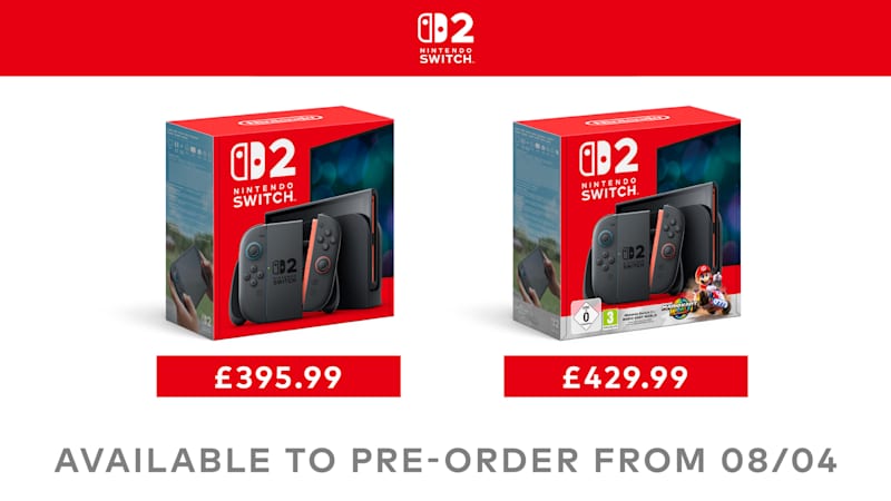 Pre-orders for Nintendo Switch 2 consoles will open on My Nintendo Store from 08/04